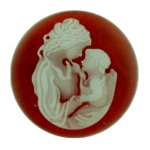 My imenso Insignia 33mm 33-0153 Mother & Child Agate Cameo