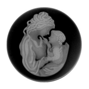 My imenso Insignia 33mm 33-0131 Mother & Child Agate Black