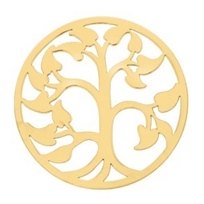 My imenso Insignia 33mm 33-0594 Polished Cover "Tree of Life" (925/Gold-pl.)