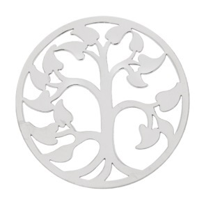 My imenso Insignia 33mm 33-0593 Polished Cover "Tree of Life" (925/RHOD-PLATED)