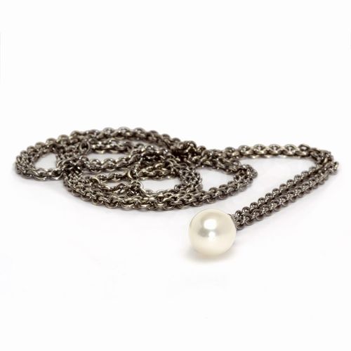 Trollbeads Silver Necklace TAGFA-00019 with White Pearl