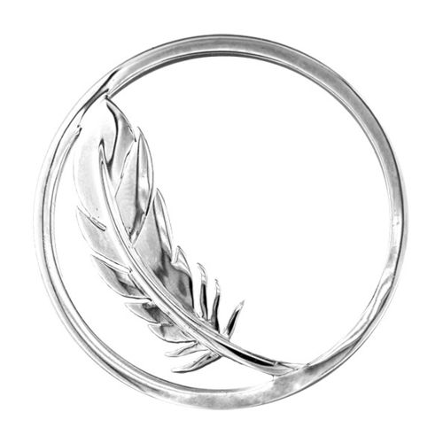 Insignia 33mm 33-1292 Polished Cover "Feather" (925/RHOD-PLATED)