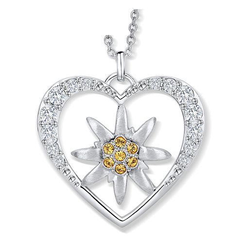 CrystALP necklace 42+5cm small Edelweiss Pendant 30306.SFL.R (23mm)