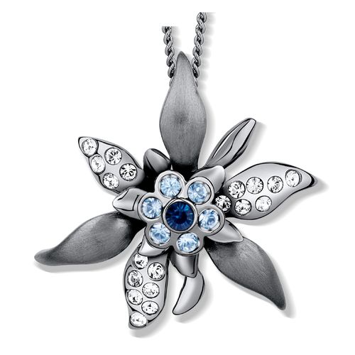 CrystALP necklace 42+5cm Edelweiss Pendant 3150.MBL.MG (23mm)