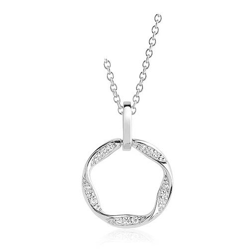 Sif Jakobs Silver Necklace Pendant Cetara SJ-P1068-CZ 45cm