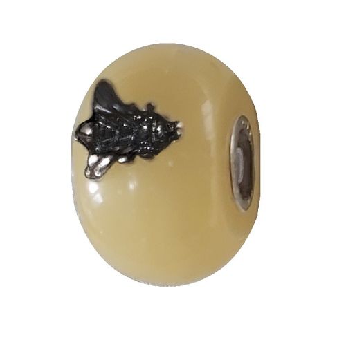 Trollbeads Amber Bead TAMBE-00025 "Gold of the Earth" with a bee Limited Edition
