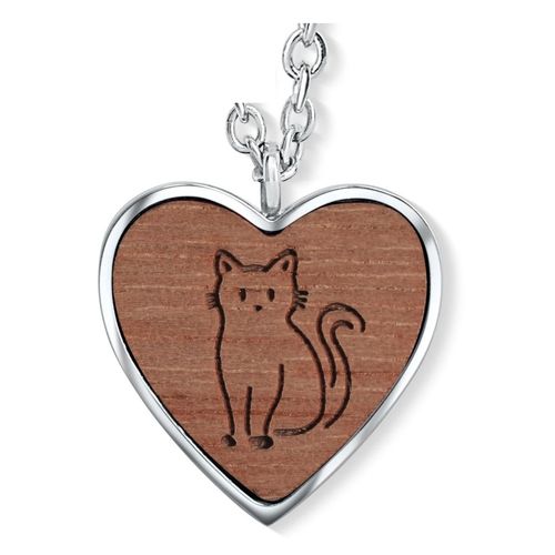 CrystALP necklace Wooden Cat 30418.W2.E.44