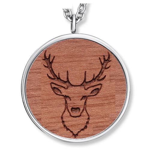 CrystALP necklace Wooden "Deer" Pendant 30436.W2.E.07