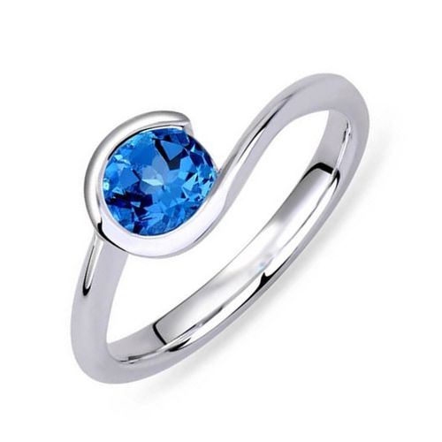 Fritsch Sterling Ring 1,10ct Swiss Blue Topas E01171-R