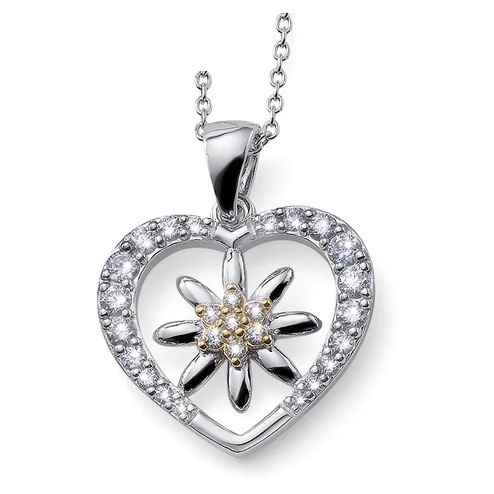 CrystALP EXCLUSIVE necklace HEART EDELWEISS 30533.S
