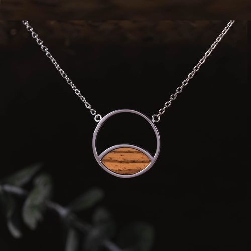 Holzkern Necklace Perception collection (Zebrano/Silver)