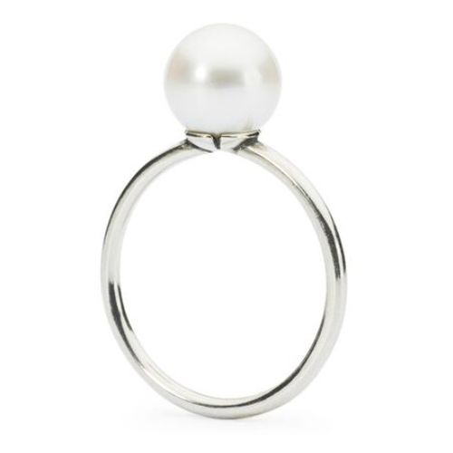 Trollbeads Ring TAGRI-00071 Weißer Perle