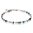 Coeur de Lion Collier 4013/10/0624 GeoCUBE® Halskette roségold, weiß & petrol