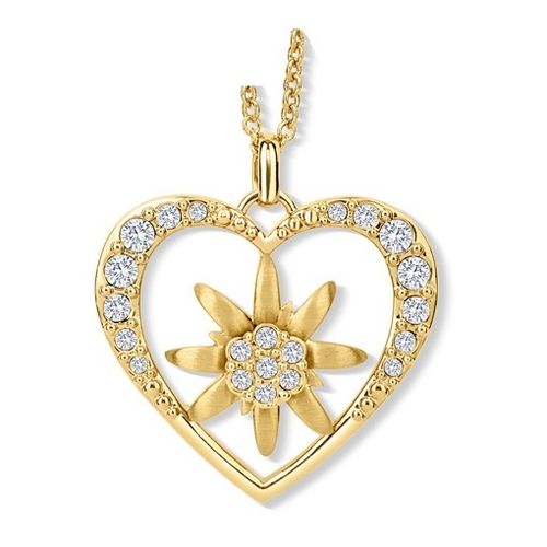 CrystALP Kette 42+5cm small Edelweiss Pendant 30306.CRY.G (23 x 25mm)