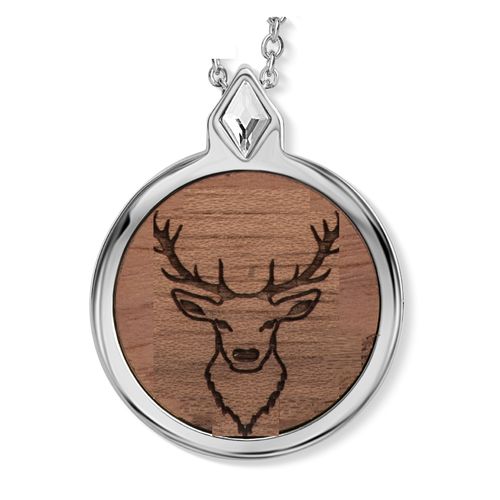 CrystALP necklace Wooden Deer 30391.W2.R.07L