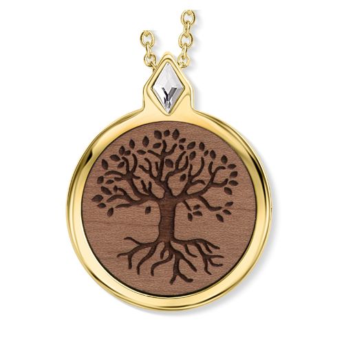CrystALP necklace Wooden Tree of life 30391.W2.G.03L