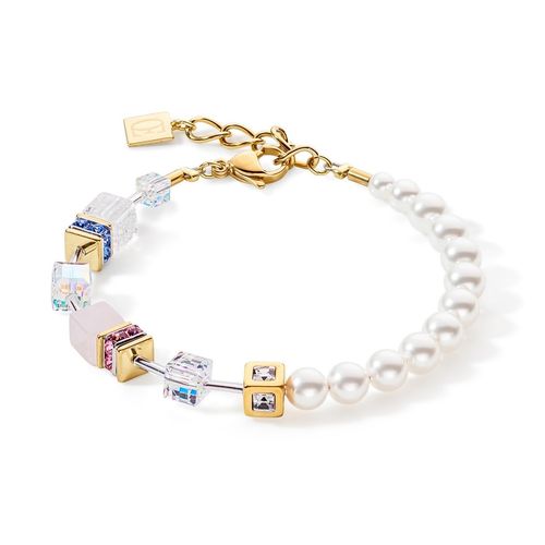 Coeur de Lion Armband 5086/30/1522 GeoCUBE® Precious Fusion Pearls multicolor pastell