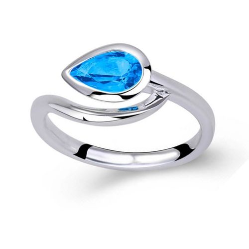 Fritsch Sterling Ring 01087 Swiss Blue Topas  0,82 ct