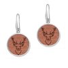 CrystALP earrings Wooden Deer 40436.W2.E.07