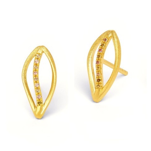 Bernd Wolf earrings "Swinga" 24Karat Gold plated 19145926