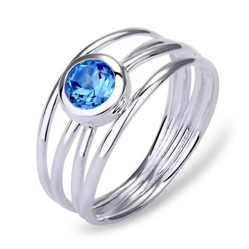 Fritsch Sterling Ring E01136-R Swiss Blue Topas 0,70ct