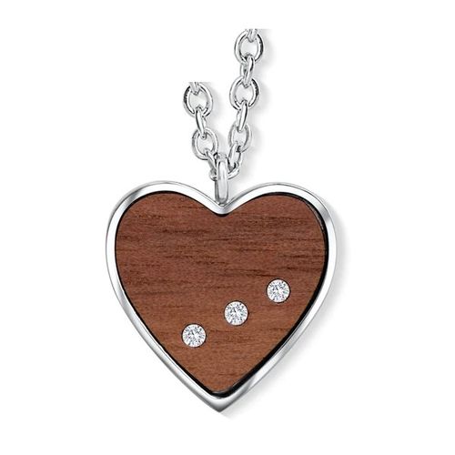 CrystALP necklace Wooden Heart 30418.W1.CRY.E