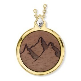 CrystALP necklace Wooden Mountain Edges 30391.W2.R.15L