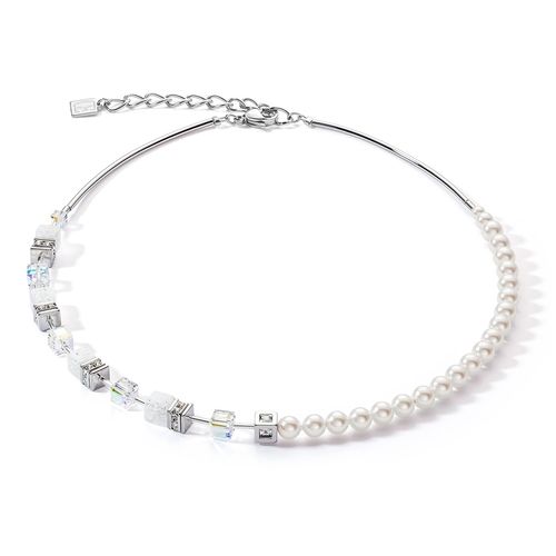 Coeur de Lion Collier 5086/10/1400 GeoCUBE® Precious Fusion Pearls weiß