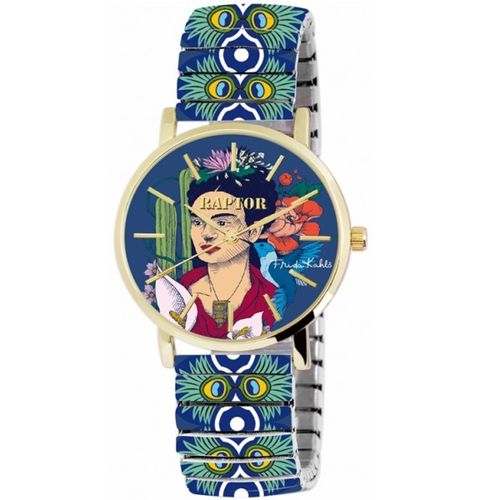 Raptor Damenuhr "Frida Kahlo" Edelstahl RA10255-014 "Colorful Edition"